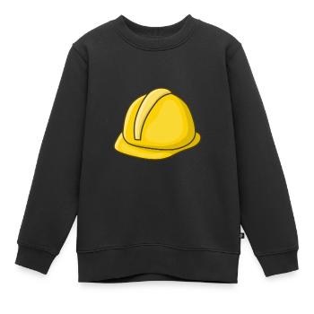 Artisan travailleur de la construction casque - Sweat Premium enfant bio - noir - Devant - AI Model Kid Female (0cm)