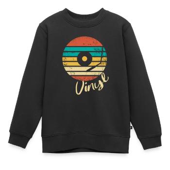 Vinyl Schallplatte - Kinder Premium Organic Sweatshirt - Schwarz - Vorne - AI Model Kid Female (0cm)