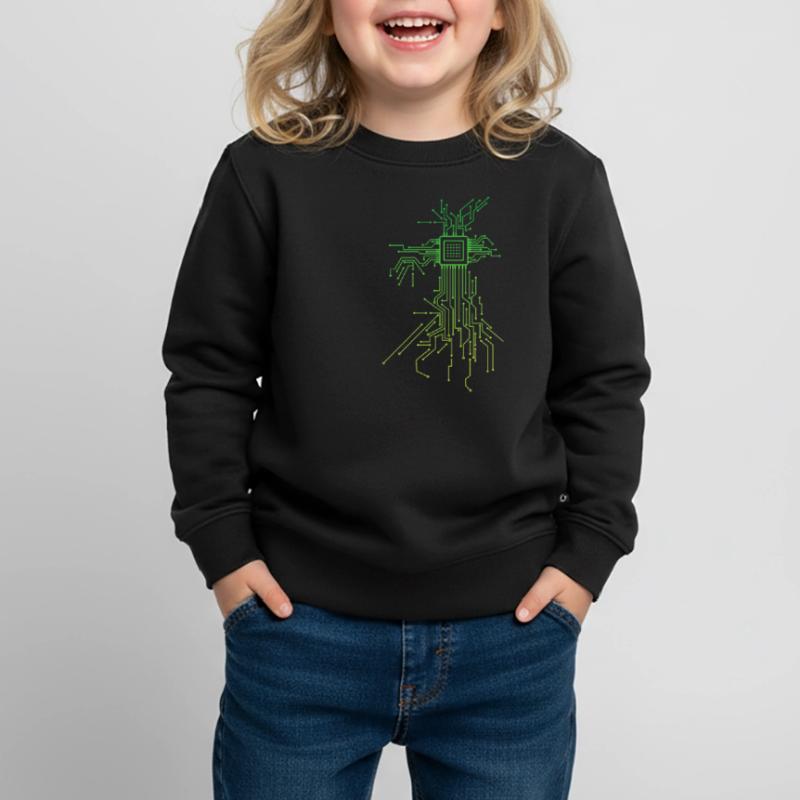 PCB Platinen Layout CPU Herz Computer Admin Nerd Kinder Premium Organic Sweatshirt