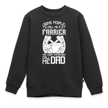 Farrier Horseshoes Blacksmith Hoof Tools Hooves - Kids Premium Organic Sweatshirt - black - Front - AI Model Kid Female (0cm)