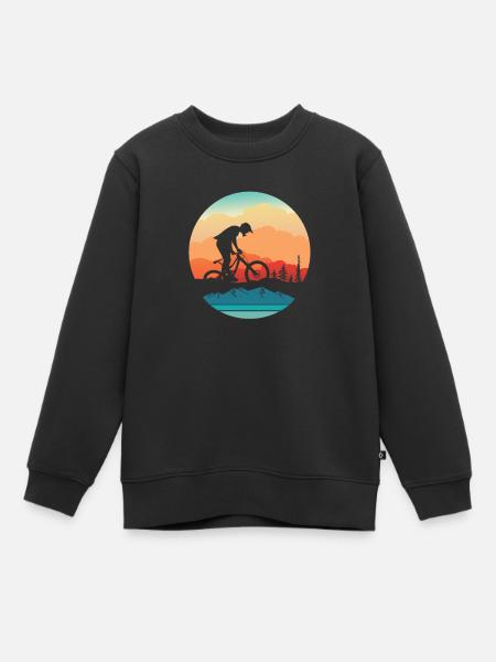 Downhill Mountainbike - Kinder Premium Organic Sweatshirt - Schwarz