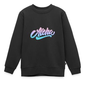 Aloha - Kinder Premium Organic Sweatshirt - Schwarz - Vorne - AI Model Kid Female (0cm)