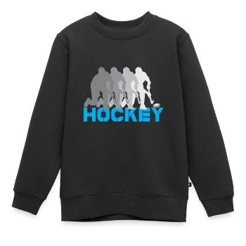 hockey hockey sur gazon hockey bâton sport hockey sur glace - Sweat Premium enfant bio - noir - Devant - AI Model Kid Female (0cm)