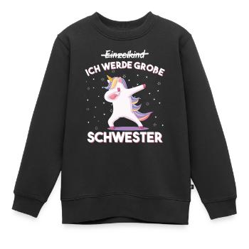 Einzelkind Große Schwester Kinder Geschenk - Kinder Premium Organic Sweatshirt - Schwarz - Vorne - AI Model Kid Female (0cm)