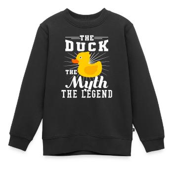Gummiente Quietscheente Geschenk - Kinder Premium Organic Sweatshirt - Schwarz - Vorne - AI Model Kid Female (0cm)