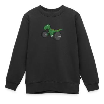 Haltérophilie haltérophile haltère - Sweat Premium enfant bio - noir - Devant - AI Model Kid Female (0cm)