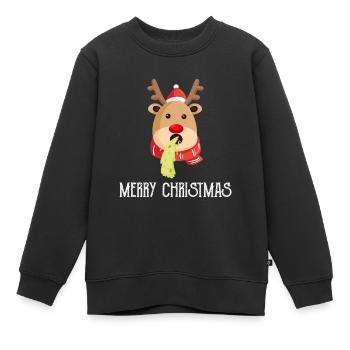 Ugly Christmas reindeer - Kinder Premium Organic Sweatshirt - Schwarz - Vorne - AI Model Kid Female (0cm)