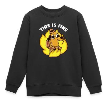 C'est un joli mème Internet - Sweat Premium enfant bio - noir - Devant - AI Model Kid Female (0cm)