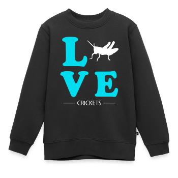 Cricket - Kids Premium Organic Sweatshirt - black - Front - AI Model Kid Female (0cm)