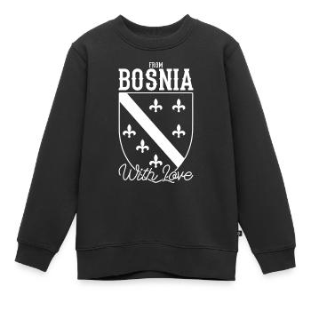 Bosnie Herzégovine Yougoslavie Balkans - Sweat Premium enfant bio - noir - Devant - AI Model Kid Female (0cm)