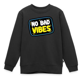 Keine Schenke Vibes - Vibes Sticker - Kinder Premium Organic Sweatshirt - Schwarz - Vorne - AI Model Kid Female (0cm)