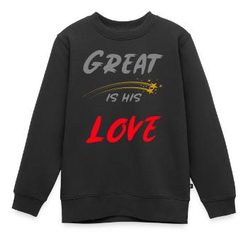 Jésus Jésus Jésus chrétien chrétien chrétien chrétien - Sweat Premium enfant bio - noir - Devant - AI Model Kid Female (0cm)