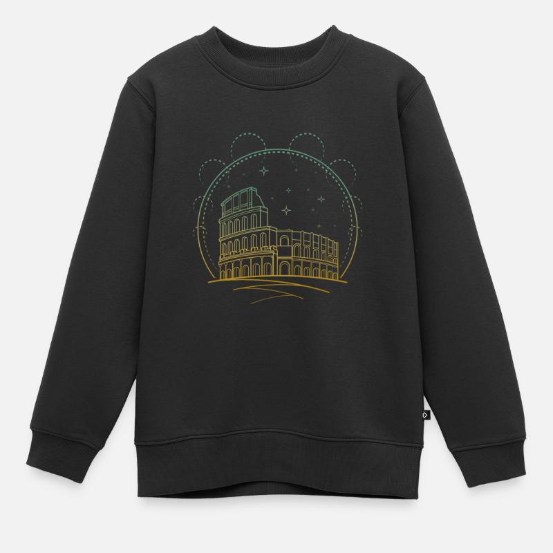 Rome - Sweat Premium enfant bio - noir