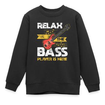 Bassiste bassiste bassiste EADG - Sweat Premium enfant bio - noir - Devant - AI Model Kid Female (0cm)
