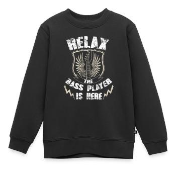 Bassiste bassiste bassiste EADG - Sweat Premium enfant bio - noir - Devant - AI Model Kid Female (0cm)