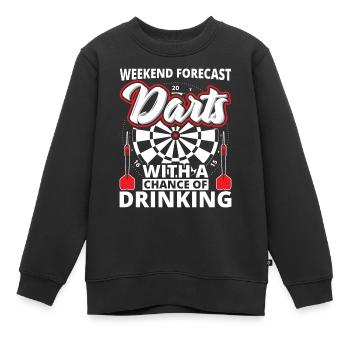Jeu de fléchettes - fléchettes - Sweat Premium enfant bio - noir - Devant - AI Model Kid Female (0cm)