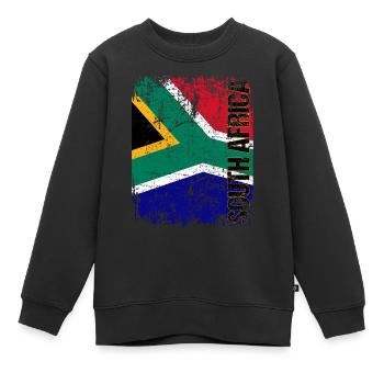 South Africa - Kinder Premium Organic Sweatshirt - Schwarz - Vorne - AI Model Kid Female (0cm)