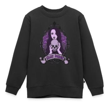 Dark Goth Man Down Vampir Mädchen Nasenring - Kinder Premium Organic Sweatshirt - Schwarz - Vorne - AI Model Kid Female (0cm)