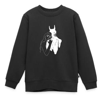 Diable câlin d'un cadeau d'Halloween femme - Sweat Premium enfant bio - noir - Devant - AI Model Kid Female (0cm)