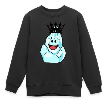 König Winter Krone Fantasy Märchen Fabel Frost - Kinder Premium Organic Sweatshirt - Schwarz - Vorne - AI Model Kid Female (0cm)