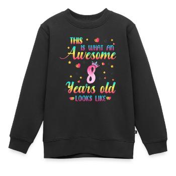 Voici à quoi ressemble un enfant de 8 ans - Sweat Premium enfant bio - noir - Devant - AI Model Kid Female (0cm)