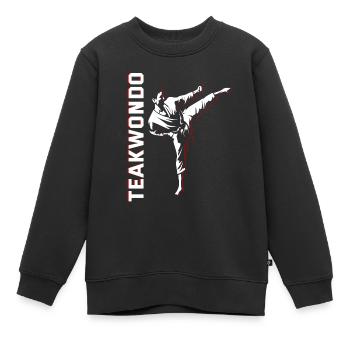 Teakwondo Kampfsport - Kinder Premium Organic Sweatshirt - Schwarz - Vorne - AI Model Kid Female (0cm)