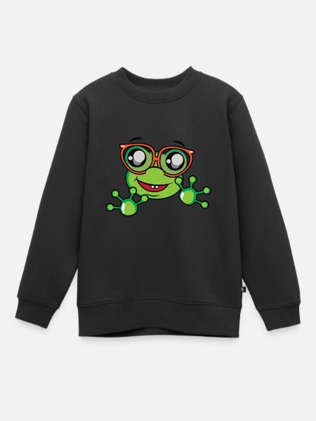 Grenouille geek - Sweat Premium enfant bio - noir