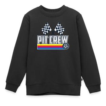 Pit Crew Racing Car Driver Gift Idea Pit Crew - Kids Premium Organic Sweatshirt - black - Front - AI Model Kid Female (0cm)