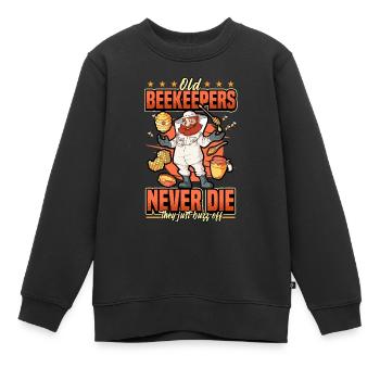 Apiculteur apiculture abeilles nid d'abeille disant cadeau - Sweat Premium enfant bio - noir - Devant - AI Model Kid Female (0cm)