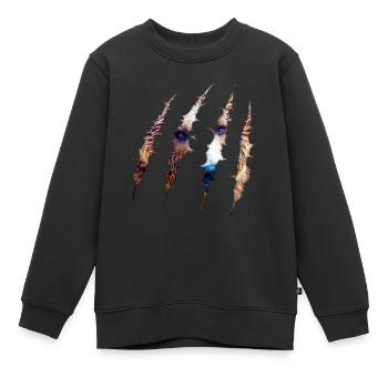 Bär - Kinder Premium Organic Sweatshirt - Schwarz - Vorne - AI Model Kid Female (0cm)