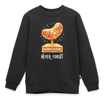 Kidney Stone Survivor kidney transplant organ - Kinder Premium Organic Sweatshirt - Schwarz - Vorne - AI Model Kid Female (0cm)
