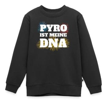 Pyrofreak Pyro ist meine DNA Pyro Fan Feuerwerker - Kinder Premium Organic Sweatshirt - Schwarz - Vorne - AI Model Kid Female (0cm)