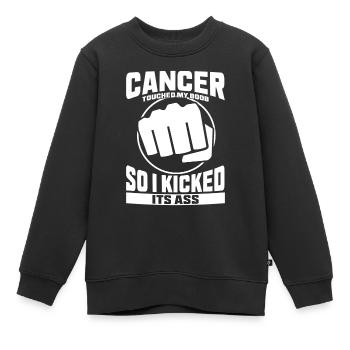Brustkrebs Pink Ribbon Schleife Krebs - Kinder Premium Organic Sweatshirt - Schwarz - Vorne - AI Model Kid Female (0cm)