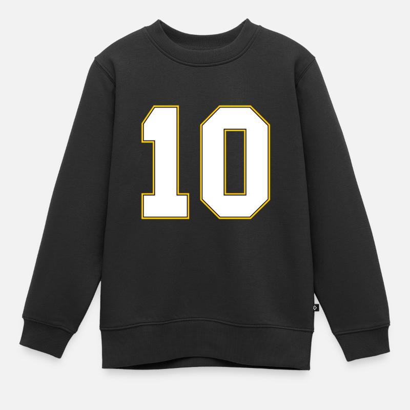 Maillot 10 numéros - Sweat Premium enfant bio - noir