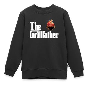 Griller BBQ Grillmeister Steak Saucisse de saison pour griller - Sweat Premium enfant bio - noir - Devant - AI Model Kid Female (0cm)