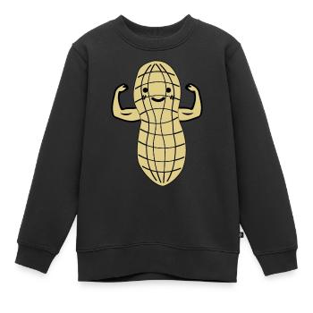Beurre d'arachide - Sweat Premium enfant bio - noir - Devant - AI Model Kid Female (0cm)