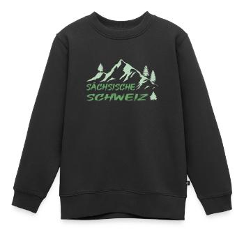 Sächsische Schweiz - Kinder Premium Organic Sweatshirt - Schwarz - Vorne - AI Model Kid Female (0cm)