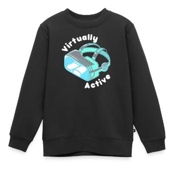 VR Brille - Kinder Premium Organic Sweatshirt - Schwarz - Vorne - AI Model Kid Female (0cm)