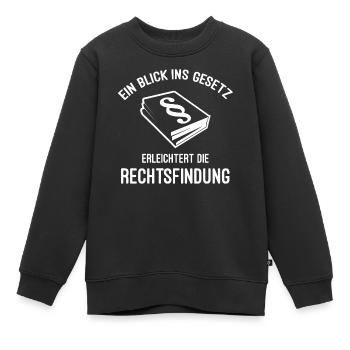 Geschenk Anwalt Jurist - Kinder Premium Organic Sweatshirt - Schwarz - Vorne - AI Model Kid Female (0cm)