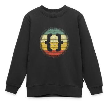 Développeur Web Programmeur CSS code HTML - Sweat Premium enfant bio - noir - Devant - AI Model Kid Female (0cm)