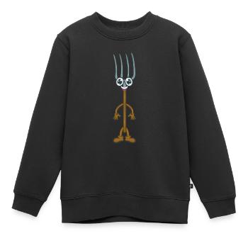 Mistgabel Bauer Landwirt - Kinder Premium Organic Sweatshirt - Schwarz - Vorne - AI Model Kid Female (0cm)