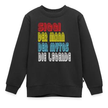 Siggi Siegfred Vorname Geburtsname Spitzname - Kinder Premium Organic Sweatshirt - Schwarz - Vorne - AI Model Kid Female (0cm)