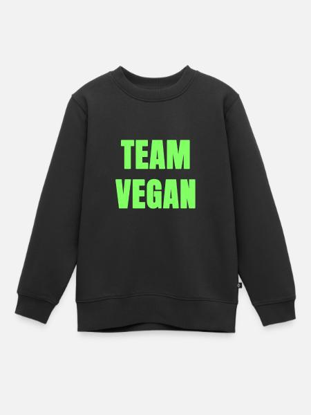 team vegan - Kinder Premium Organic Sweatshirt - Schwarz