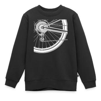 Fahrrad Rennen Speichen Radfahren - Kinder Premium Organic Sweatshirt - Schwarz - Vorne - AI Model Kid Female (0cm)