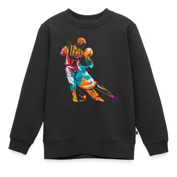 Danse Tango - Sweat Premium enfant bio - noir - Devant - AI Model Kid Female (0cm)