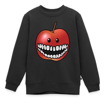 Apfel Obst Vitamine Gesund Früchte Vitamine - Kinder Premium Organic Sweatshirt - Schwarz - Vorne - AI Model Kid Female (0cm)