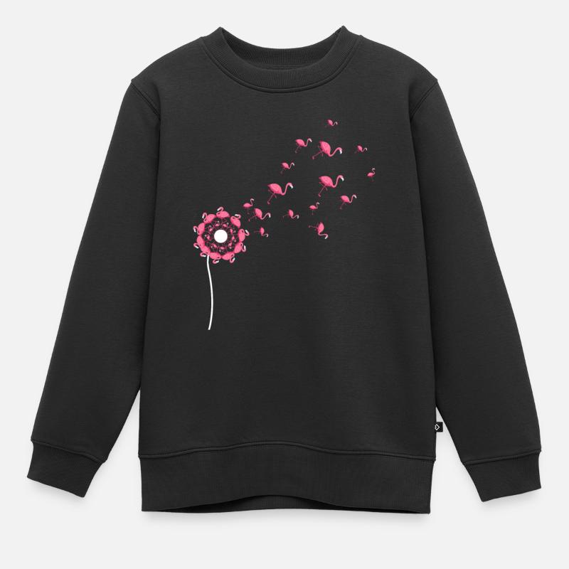 Flamingo - Kinder Premium Organic Sweatshirt - Schwarz