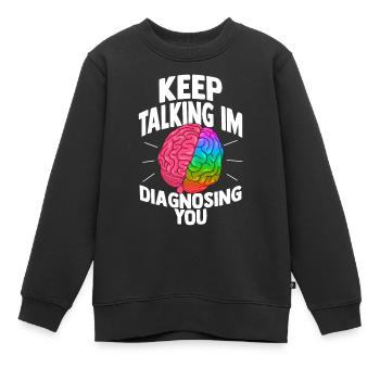 Psychologie psychologue thérapeute cadeau psyché - Sweat Premium enfant bio - noir - Devant - AI Model Kid Female (0cm)