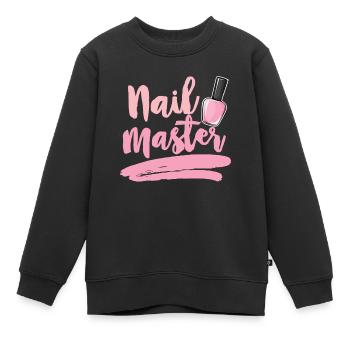 Maître des ongles - Sweat Premium enfant bio - noir - Devant - AI Model Kid Female (0cm)