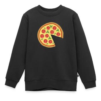 Couple Pizza Margherita - Love Relation - Funny - Kinder Premium Organic Sweatshirt - Schwarz - Vorne - AI Model Kid Female (0cm)